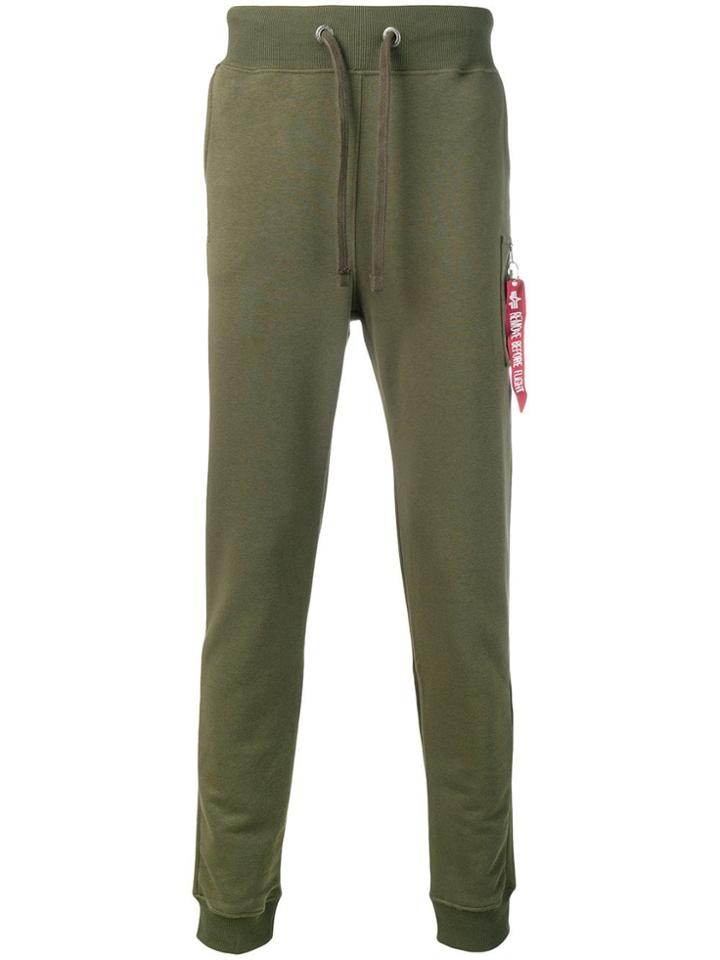 Alpha Industries Slim Fit Track Trousers - Green