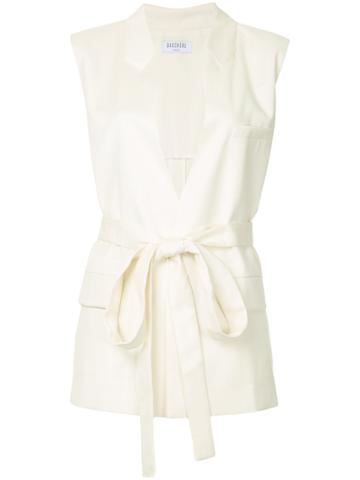 Gauchère Belted Waistcoat - White
