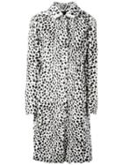Givenchy Dalmation Print Coat, Women's, Size: 42, White, Goat Fur/viscose/cotton/acetate