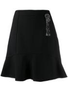 Pinko Flared Embellished Skirt - Black