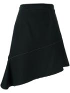 Carven Asymmetric Skirt, Women's, Size: 38, Black, Polyamide/acetate/viscose/virgin Wool
