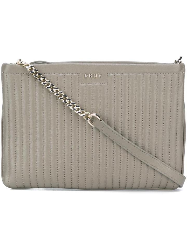 Dkny Quilted Crossbody Bag, Women's, Grey, Lamb Skin