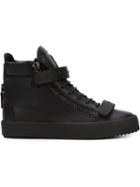 Giuseppe Zanotti Design Trix Hi-top Sneakers, Men's, Size: 6, Black, Calf Leather