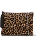 Loeffler Randall Leopard Print Clutch - Brown