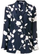 P.a.r.o.s.h. Floral Print Double Breasted Blazer - Blue