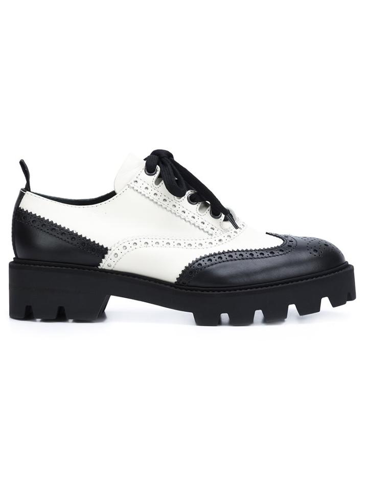 Mulberry Monochrome Lace-up Brogues