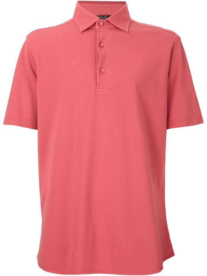 Loro Piana Classic Polo Shirt, Men's, Size: L, Red, Cotton
