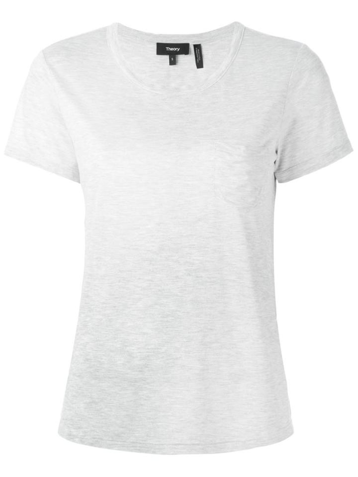 Theory Chest Pocket T-shirt, Women's, Size: S, Grey, Viscose