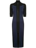 Proenza Schouler 3/4 Slv Dress W Cf Zip-bodysuit Jersey - Black
