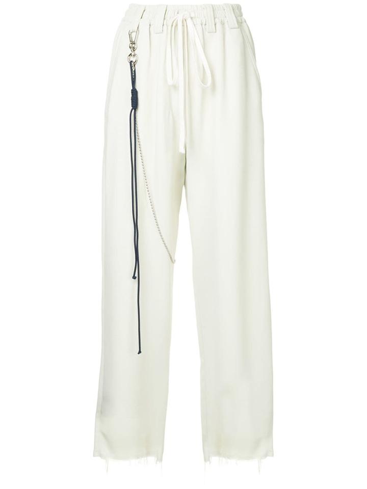 Song For The Mute Chain Detail Cropped Trousers - Nude & Neutrals