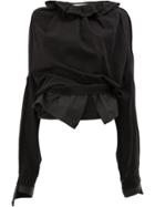 Aganovich Ruffle Neck Sweatshirt - Black