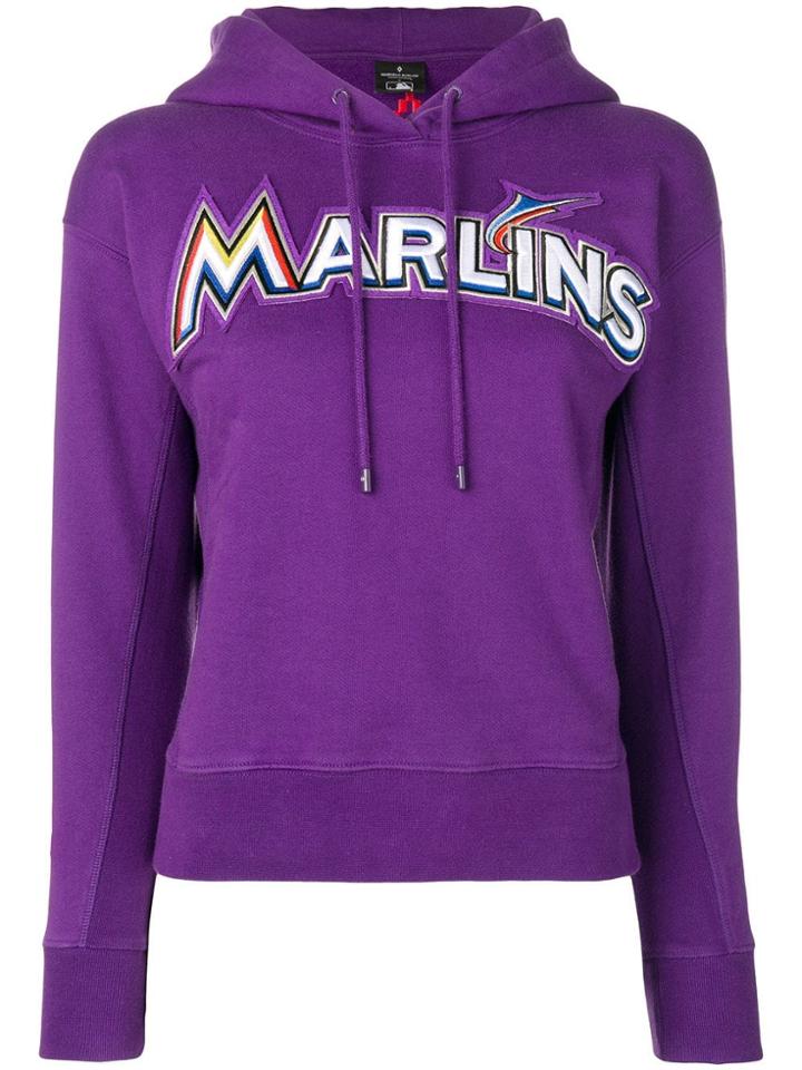 Marcelo Burlon County Of Milan Logo Hoodie - Pink & Purple