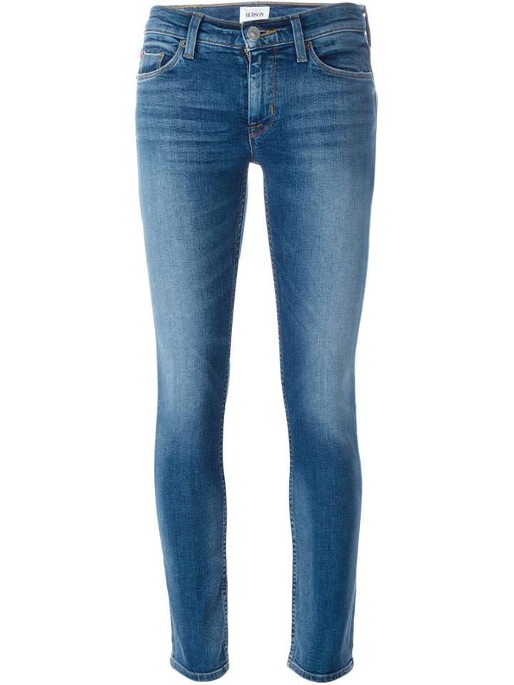 Hudson Tilda Selvage Cigarette Jeans, Women's, Size: 24, Blue, Cotton/polyester/spandex/elastane