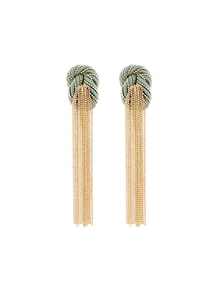 Rosantica Incontro Tassel Drop Earrings - Metallic