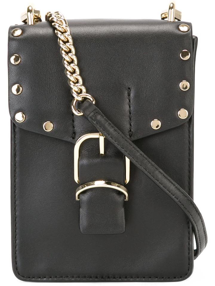Rebecca Minkoff Studded Trim Clutch Bag, Women's, Black, Leather