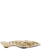 No21 Embellished Fringes Mules - Gold