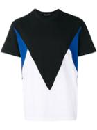 Neil Barrett - Geometric Colour Block T-shirt - Men - Cotton - L, Black, Cotton
