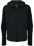 Prada Ribbed Sleeve Hooded Jacket - Black