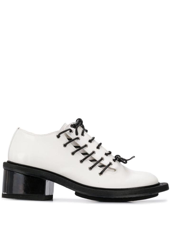 Simone Rocha Lace-up Leather Brogues - White