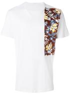 Low Brand Floral Printed Panel T-shirt - White