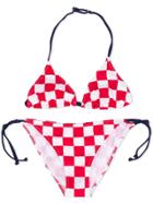 Mc2 Saint Barth Kids Teen Checkerboard Bikini - White