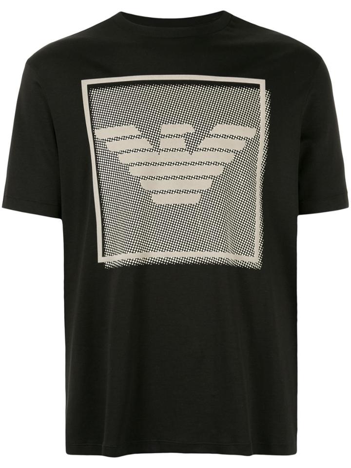 Emporio Armani Logo Print Crewneck T-shirt - Black