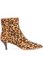 Loeffler Randall Kassidy Leopard Boots - Brown
