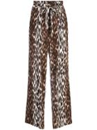 L'agence Paper Bag Palazzo Trousers - Brown
