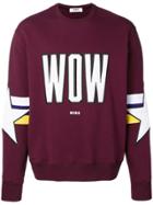 Msgm Wow Embroidered Sweatshirt