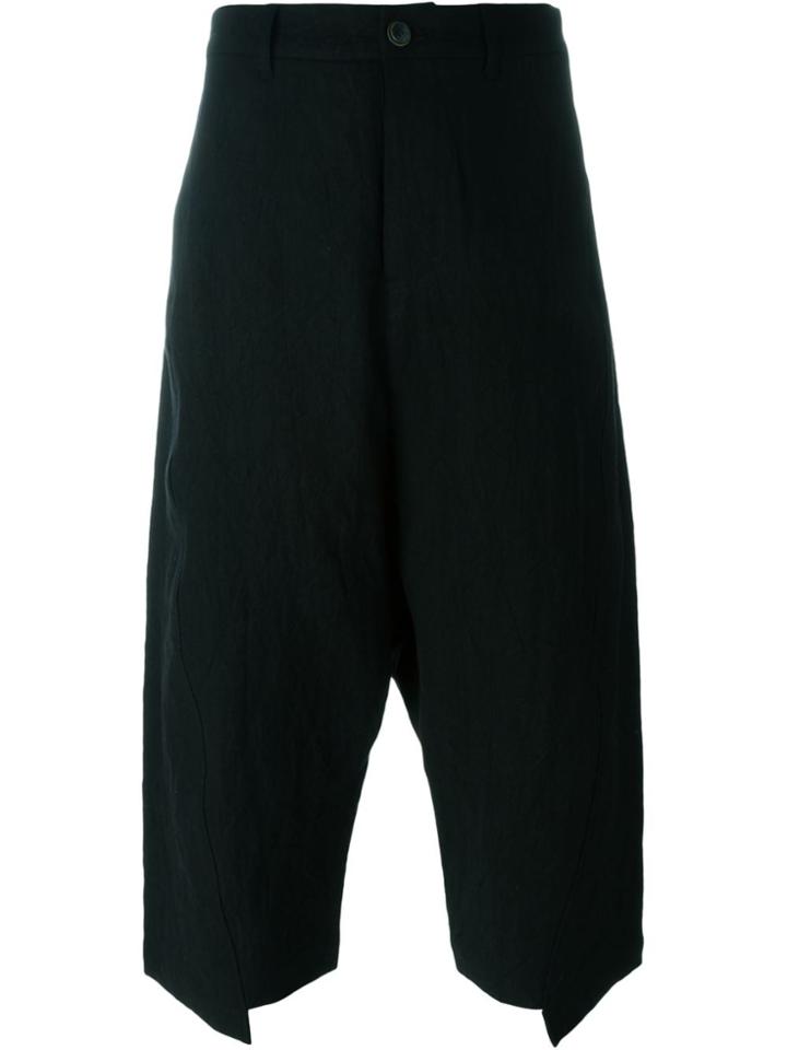 Individual Sentiments Loose-fit Cropped Trousers - Black