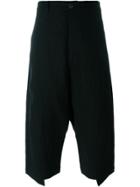 Individual Sentiments Loose-fit Cropped Trousers - Black