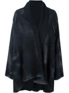 Avant Toi Smoky Print Draped Cardigan