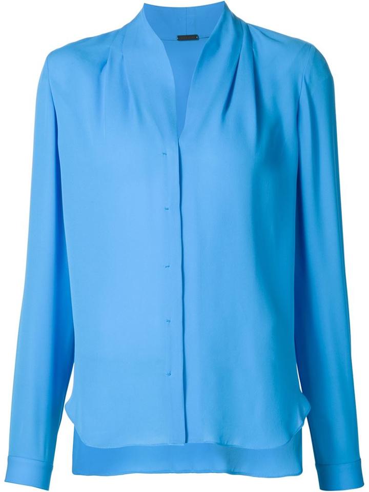 Elie Tahari Shawl Collar Blouse