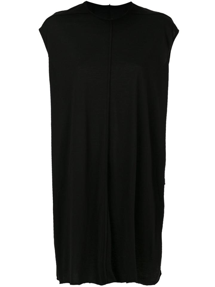 Rick Owens Lilies Long Line Cap Sleeve Top - Black