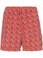Missoni Print Swim Shorts - Red