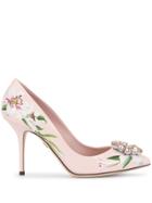 Dolce & Gabbana Lily Print Pumps - Pink