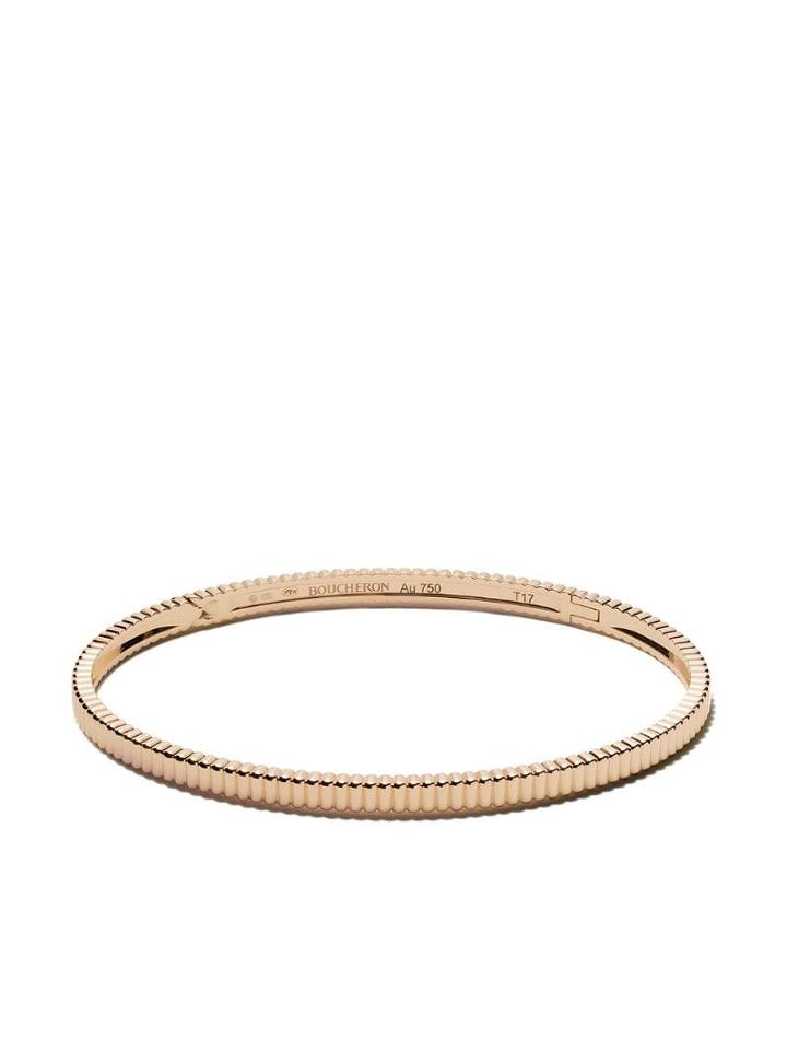 Boucheron 18kt Rose Gold Quatre Grosgrain Bangle - Pg