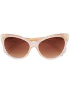 Emilio Pucci - Cat Eye Sunglasses - Women - Acetate - One Size, Nude/neutrals, Acetate