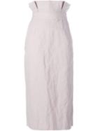Walk Of Shame Paper Cotton High Waisted Pencil Skirt