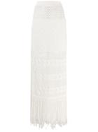 Balmain Open-knit Skirt - White