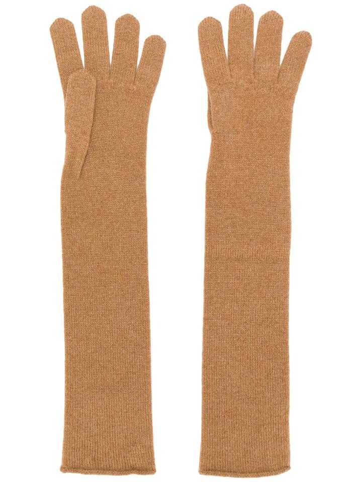 Drumohr Long Gloves - Brown