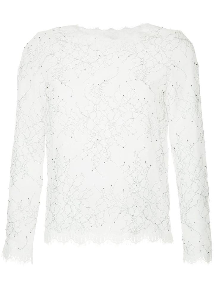 Huishan Zhang Lace Embroidered Blouse - White