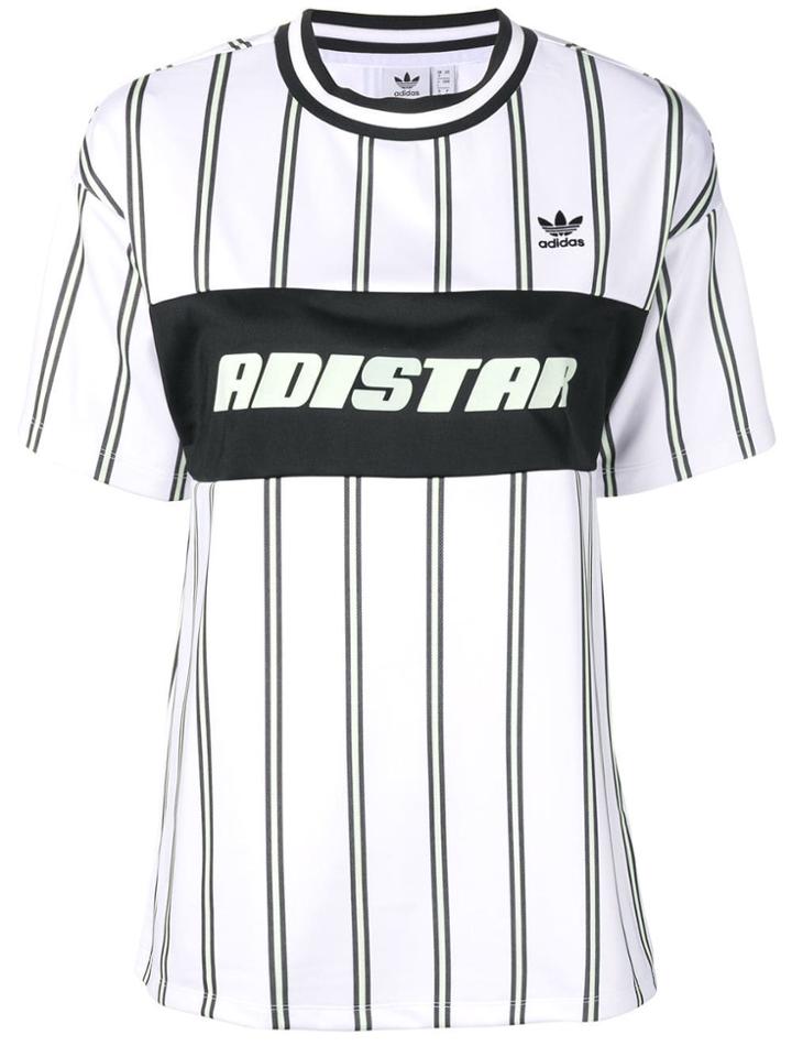 Adidas Striped Loose T-shirt - White