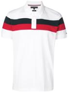 Tommy Hilfiger Chest Stripe Polo Shirt - White