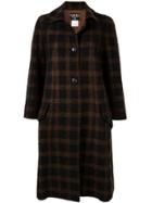 Chanel Pre-owned Cc Long Sleeve Tweed Coat - Brown