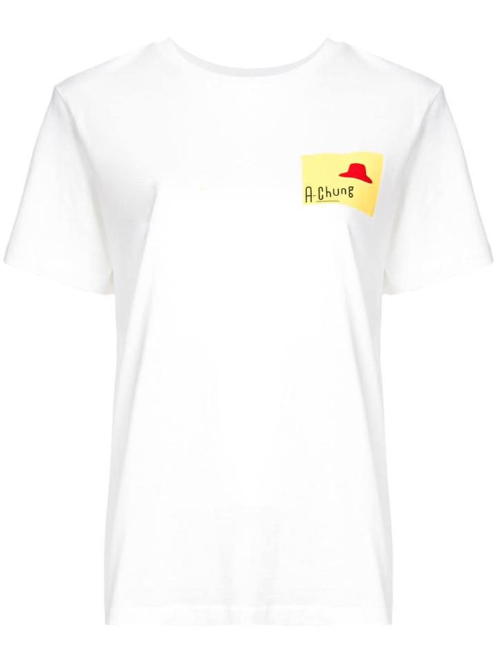 Alexa Chung Logo Print T-shirt - White