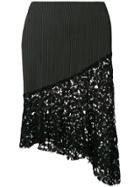 Romeo Gigli Vintage Asymmetric Fitted Skirt - Black