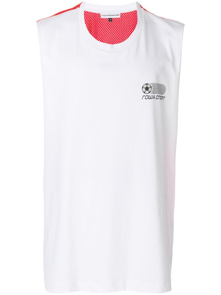 Gosha Rubchinskiy Printed Oversized Tank Top - White
