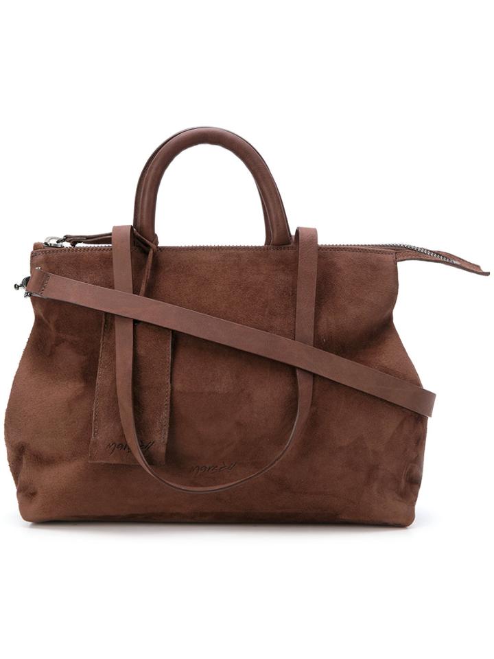 Marsèll Logo Zipped Tote Bag - Brown