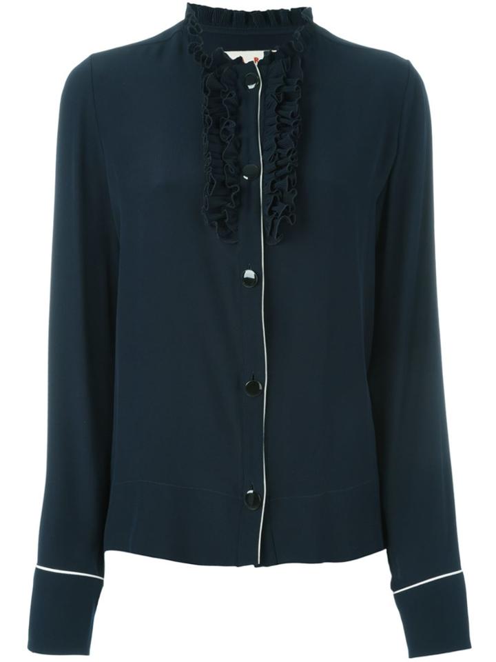Marni Ruffle Pyjama Blouse - Blue